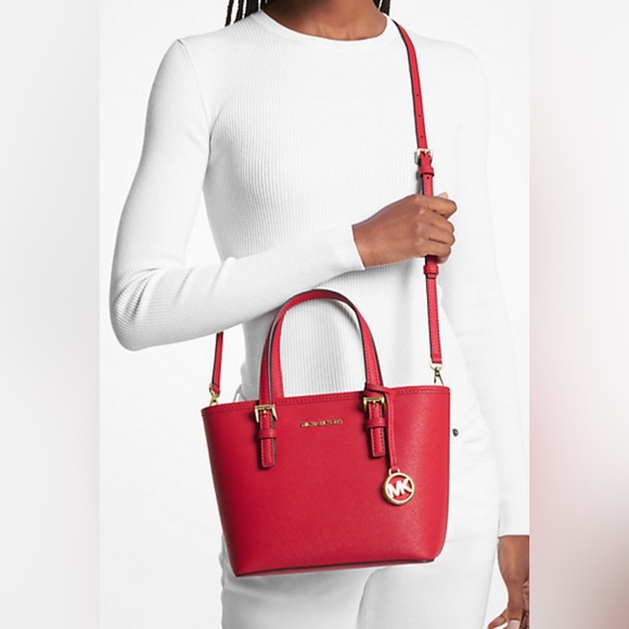 Michael Kors Jet Set Travel Extra-Small Saffiar
Leather Top-Zip Tote Bag #boxE9+ - Picture 10 of 10
